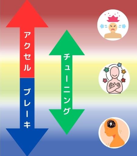 ポリヴェーガル理論の神経状態のイメージをイラストで表現